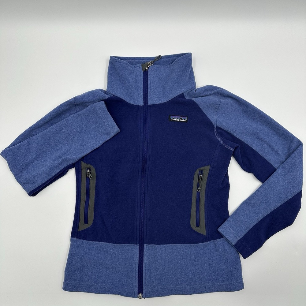Patagonia Emmilen Lightweight Heathered fleece Zip Jacket Blue Womens Small S